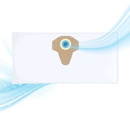 Sillar, stofzuigerzakken, synthetisch, van microvezel, 3 filterlagen, vervanging, geschikt voor stofzuigers Parkside PWD PNTS 1300 1400 PWS, Dexter, Lavor, 5 stuks — thumbnail 2