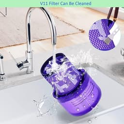 Geschikt voor Vervangende filters voor de Dyson V11 Torque Drive draadloze stofzuiger, compatibel met de Dyson V11 SV14 Animal en V15 Detect draadloze stofzuigermodellen, onderdeelnr. 970013-02, 2 stuks-Belle's product — thumbnail 4