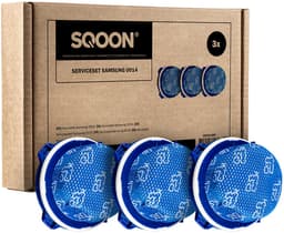 SQOON® Filterset geschikt voor Samsung Jet stofzuigers - Gelijk aan model: DJ97-02649B - Vervangt motor- en uitblaasfilter voor optimale stofopname - 3 STUKS — thumbnail 1