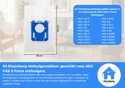 Kleanburg® - Geschikt voor AEG VX 6 X Force - Stofzuigerzakken - 30 stuks — thumbnail 4