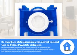 Kleanburg® - Geschikt voor Philips PowerLife - Stofzuigerzakken - 20 stuks — thumbnail 2