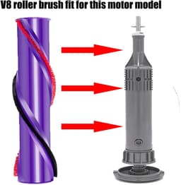 Cuhostki - Borstelwals Voor Dyson V8 - 1 Stuks - Vervangingsrolborstel - Paars - Compatibel Met V10/Total Clean - Direct Drive Schoonmaakborstel — thumbnail 4