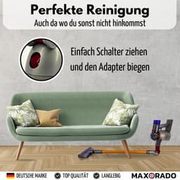 MAXORADO Hoekadapter voor Steelstofzuiger – geschikt voor Dyson V7 V8 V10 V11 V15 – Niet voor Slim of BigBall – 90° Draaibaar – Quick Release – Stofzuiger Accessoire Hoek — thumbnail 2