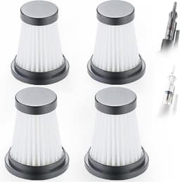 4x HEPA Filter geschikt voor MOOSOO K12, K12 Pro, K13 Draadloze Stofzuiger - Luchtreiniging - Luchtzuiveringsfilter - Luchtzuiveraar - Carbon Filter - Luchtreinigers met HEPA Filter - Huishoudelijke Schoonmaak Veegmachine Filters — thumbnail 1