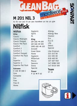 CleanBag stofzuigerzakken 4 stuks - Geschikt voor Nilfisk Elite Extreme GM300 GM400 GM500 King Power - Inclusief 1 filter - Alternatief — thumbnail 3