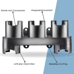 Goodlux wandhouder geschikt voor Dyson stofzuiger V7 V8 V10 V11 V15 accessoires - Dysonhouder - Ophangsysteem – Muurbeugel – Muurhouder – Muur bevestiging - Docking station — thumbnail 2