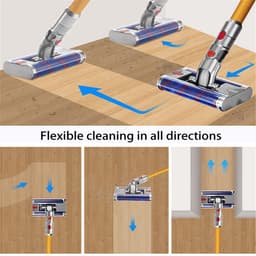 Dual Head Zuigmond met zachte roller - Soft Doek Roller Borstel - geschikt voor Dyson V7 / V8 / V10 / V11 / V15 Series Steelstofzuigers — thumbnail 2