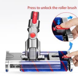 Dual Head Zuigmond met zachte roller - Soft Doek Roller Borstel - geschikt voor Dyson V7 / V8 / V10 / V11 / V15 Series Steelstofzuigers — thumbnail 3