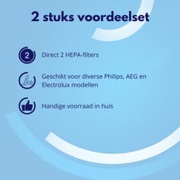 Knaak HEPA Stofzuigerfilter - 2 Stuks - Geschikt voor Philips AEG Electrolux - FC8031/01 - H12 — thumbnail 5