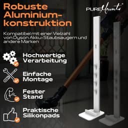 Vloerstandaard - Aluminium - Kabelmanagement - Wit — thumbnail 4