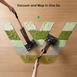 Vactidy X7S nat- en droogstofzuiger, 150W motor, 20kPa zuigkracht, 2600mAh batterij, 40 minuten looptijd, 800ml watertank, 3 reinigingsmodi, zelfreinigend systeem, 180° plat bereik, zero-edge reiniging — thumbnail 5
