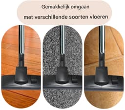 SSTRWGOOD Stofzuigerborstel - Universele Opzetborstel met Verstelbare Hals - Geschikt voor Miele S1 S2 S4 S5 S6 S8 SBD 285-3 - Plastic - Incl. Klikbevestiging en Parkeerfunctie — thumbnail 3