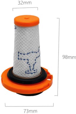 Set van 2 - Filterpatronen - Stofzuigerfilters - Reinigingsaccessoires - Wasbaar - Herbruikbaar - Compatibel met Rowenta X-Force Flex 9.60 stofzuigers - Oranje — thumbnail 5