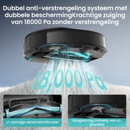 Lefant M5 PRO robotstofzuiger – 18.000 Pa – dweilreiniging met heet water tot 75 °C & zelfreinigend station – dTOF Lidar-navigatie – bediening via de Lefant-app – robotstofzuiger voor huisdieren, dierenharen en tapijt — thumbnail 2