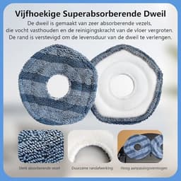 29-delige accessoireset voor Eufy X10 Pro Omni robotstofzuiger – 2 hoofdborstels, 6 zijborstels, 4 HEPA-filters, 6 stofzakken met actieve kool, 8 dweilpads, 2 reinigingsborstels en schroevendraaier — thumbnail 5