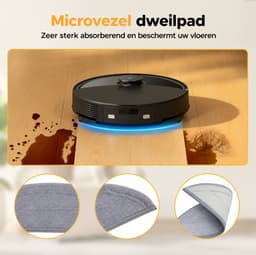 Accessoireset 15 Stuks - Geschikt voor Roborock Q10 S5+ & Q10 S5,Q10 X5 & Q10 X5+ - 2 Hoofdborstels, 3 Zijborstels, 2 HEPA Filters, 4 Stofzakken & 4 Dweilpads — thumbnail 2