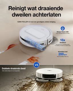 Ecovacs Deebot T90 Max Pro Omni – Robotstofzuiger Met Dweilfunctie – 40.000 Pa – 9,5 cm Ultradun – ZeroTangle 4.0 Anti-klit – Omni-Station – Wit — thumbnail 2