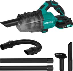 VONROC Krachtige accu steelstofzuiger – VPower 20V – Incl. 2.0Ah Accu en snellader – 0.6L opvangbak - Incl. 3 mondstukken, 2 verlengbuizen en flexibele slang — thumbnail 2