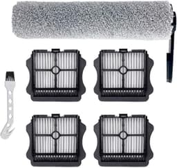 Accessoireset - 6 stuks - geschikt voor Tineco Floor One S5 - FLOOR ONE S5 PRO - S5 PRO 2 - S5 PRO SERIES - IFLOOR 5 BREEZE - accustofzuiger (nat en droog) - Vervangingsonderdelen - Inclusief 1 borstelrollen en 4 HEPA-filters en 1 reinigingsborstel — thumbnail 1