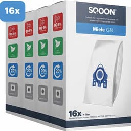 SQOON® Kwaliteit stofzuigerzakken geschikt voor Miele HyClean G/N - Miele 9917730 - o.a. Miele Complete C2, Complete C3, Classic C1, S8, S5, S2 Series — thumbnail 1