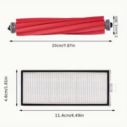 Xiaomi Roborock Q7 / Q7+ / Q7 Max+ Accessoire Kit - 1 Rolborstel, 4 High-Efficiency Filters, 4 Zijborstels, 4 Dweil Doeken - Kunststof & Doek Vloer Bevestiging Set voor Robot Stofzuiger — thumbnail 5