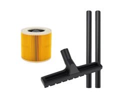 Filter, zuigbuis & zuigmond set seschikt voor Kärcher WD2 WD3 WD2 Plus