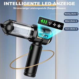 Kruimeldief Draadloos - Auto Stofzuiger - Handstofzuiger - Zwart — thumbnail 4