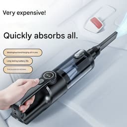 Autostofzuiger, handstofzuiger, draadloos, draagbaar, klein mini-model, paars — thumbnail 3