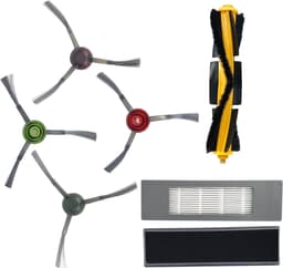PARTS4® Robotstofzuiger vervangingsset geschikt voor Ecovacs Deebot T8 / N8 / T9 serie | 8-delige set met middenborstel, zijborstel (4 x), HEPA filter (3 x) — thumbnail 1