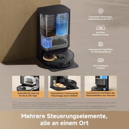 Dreame Robotstofzuiger L50s Pro Ultra - Robotstofzuiger met dweilfunctie - Automatisch Leegstation - 30.000 Pa zuigkracht - Geschikt voor huisdierharen - DryBoard - Zwart — thumbnail 5