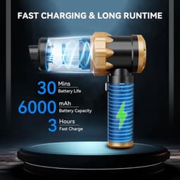 Stofzuiger - Kruimelzuiger - Handstofzuiger - Draadloze Handstofzuiger Auto - Handstofzuiger Oplaadbaar - Krachtige 22000 Pa - Lichtgewicht Mini - Voor Auto, Huis En Keuken - Zwart — thumbnail 2