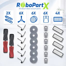 24-delige Accessoires Set Geschikt voor Roborock Qrevo S5V, Qrevo Edge, Qrevo Curv & Qrevo Edge S5A Robotstofzuiger - Complete Onderhoudsset - Onderdelen — thumbnail 4