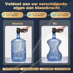 Draadloze Handstofzuiger - Mini Stofzuiger Auto - Snel Reinigen - 4-in-1 Blaas- en Zuigfunctie - 25.000 Pa - Zwart — thumbnail 4