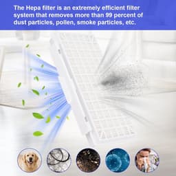 Dailygoods- Filteraccessoires Vervangend - Stofzuigerfilter - HEPA-filter - Schuimfilter - Reinigingsborstel - Compatibel met Bosch serie 6 — thumbnail 4