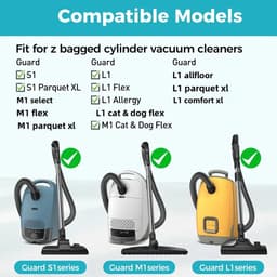 Stoffilterzakken - 10 stuks - voor Miele TU Guard S1 L1 / CO M1 serie stofzuigers - zeer efficiënte luchtfiltratie. — thumbnail 5