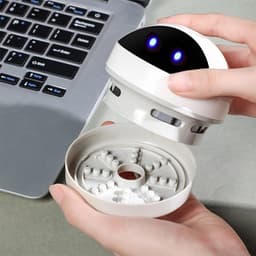 Mini tafelstofzuiger - Draagbaar en USB oplaadbaar - 360° krachtige zuigkracht - Ideaal voor bureau en auto - m-winkel — thumbnail 3
