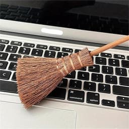Mini Bezem - Reinigingsset - Bureau Schoonmaken - Zachte Dichte Borstels - Compact Formaat - Blauw — thumbnail 4