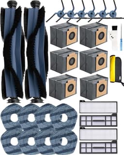 29-delige accessoireset geschikt voor Eufy X10 Pro Omni robotstofzuiger, met hoofdborstels, zijborstels, stofzakken, HEPA-filters en reinigingsdoeken — thumbnail 1
