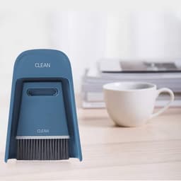 Stoffer en Blik Set - Mini Bezem Set - Desktop Schoonmaken - Ruimtebesparend Compact Ontwerp - 19.5 x 13.3 cm — thumbnail 2