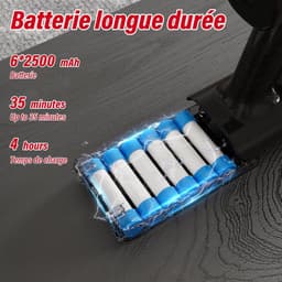 Draadloze Steelstofzuiger - Krachtige Stofzuiger - Huis Schoonmaken - 40 Minuten Werktijd - 1 Liter Tank - Rood — thumbnail 3
