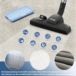 Stofzuigerzakken Compatibel met Miele GN 3D Complete C3 C2 C1 Classic C1 - 18 Stuks met HEPA-filter en Motorfilter - Vervangt 9917730 — thumbnail 3