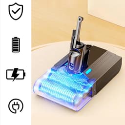 Vervangende Accu 6000mAh 21,6V Voor Dyson V8 SV10 - Draadloze Handstofzuiger - Hoge Capaciteit - Inclusief 2 Filters En Borstel — thumbnail 3