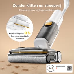 Roborock F25 GT Gen 2 Set-Vloerreiniger-Nat Droog Stofzuiger-draadloos-Elektrische dweil-20000 Pa-180° platliggend-90 °C Hoge temperatuur Sneldrogend-Zelfreiniging-Anti-Klits Rol voor Huisdierhaar-Randreiniging — thumbnail 2