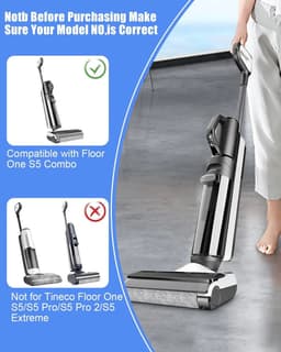 Vervangende rolborstels en filters geschikt voor Tineco Floor One S5 nat- en droogstofzuiger, inclusief 2 rolborstels, 2 filters en 1 reinigingsborstel. — thumbnail 3