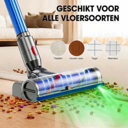 Stofzuigerborstel - Aangedreven Zuigmond Geschikt voor Dyson Steelstofzuiger V8/V10/V11/V15/G5 - Turbo Borstel - Vloerzuigmond - Blauw — thumbnail 5
