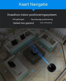Robotstofzuiger Met Dweilfunctie-Dweilrobot-Gyroscopische Navigatie-App En Spraakbediening-4000 Pa-120 Min-Harde Vloeren-32x32x7,8cm — thumbnail 2