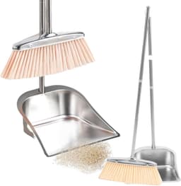 Stoffer en blik - Reinigingsset - Efficiënt schoonmaken - Ergonomisch ontwerp - 398 cm - Zilver — thumbnail 1