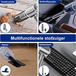 Draadloze Kruimeldief 22000Pa – Handstofzuiger Accu – Mini Autostofzuiger – HEPA Filter – USB-C Oplaadbaar – 30 Min Accuduur – 120W – Donkergrijs — thumbnail 5