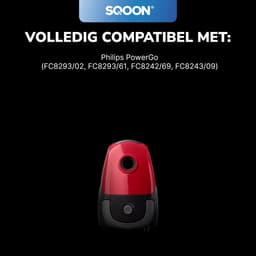 SQOON® Serviceset geschikt voor Philips PowerGo stofzuigers - Gelijk aan model: CP0538/01, Standard-BAG - Perfect voor optimale filtering en stofopvang — thumbnail 5