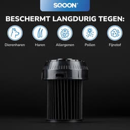 SQOON® Serviceset geschikt voor Bosch Roxx'x stofzuigers - Gelijk aan: 00649841, 00570324 - Cilinderfilter & HEPA-filter voor optimale filtering — thumbnail 5